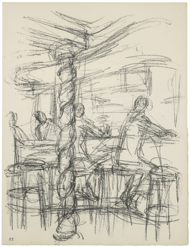 Alberto Giacometti Chez Adrien’in barı (III) The bar at Chez Adrien (III)