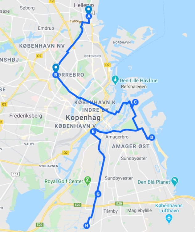 Kopenhag BIG Binaları Haritası 