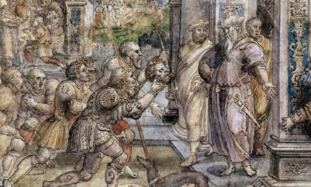 Romulus Offers the Head of Amulius to Numitor, Bernaert Van Orley, 1524