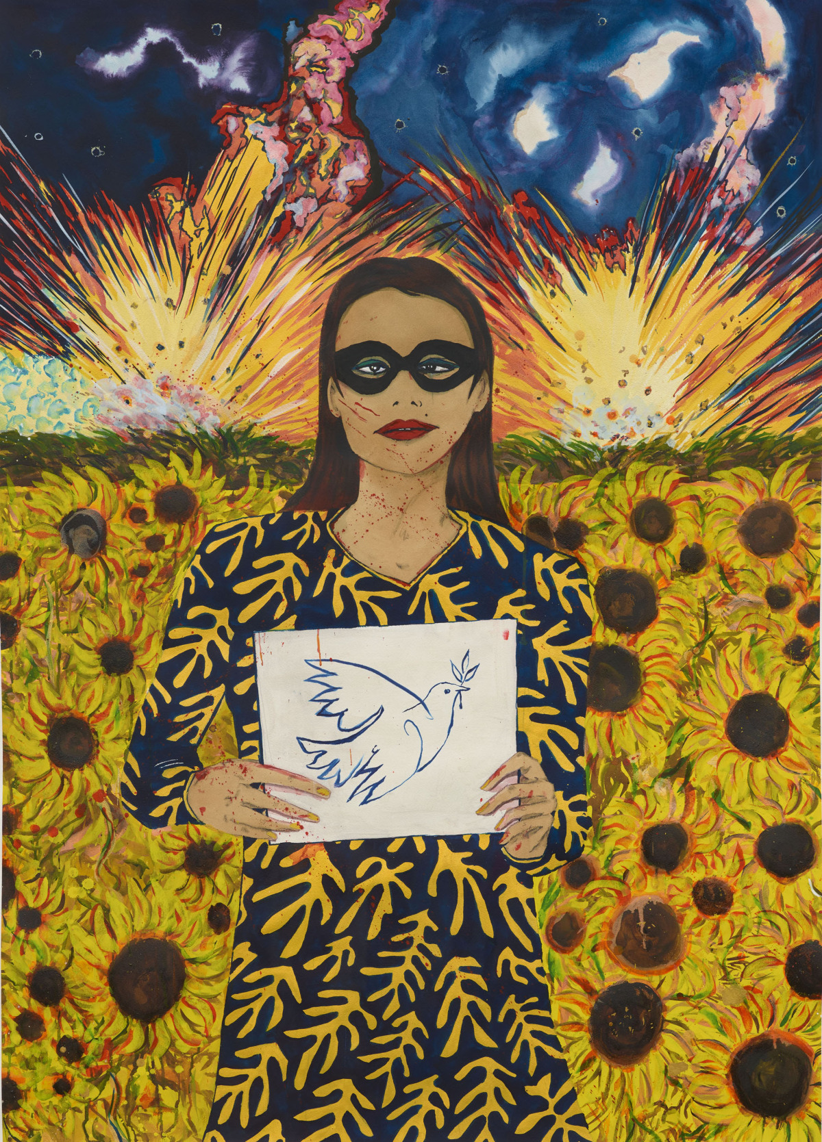 marcel dzama - blood on a sunflower