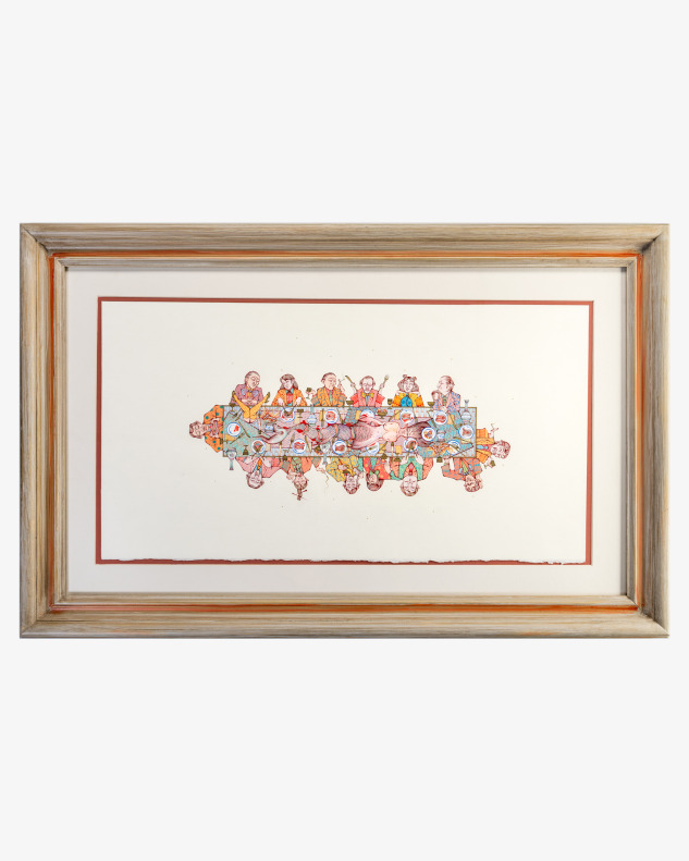 cagri-dizdar-karnaval-13-kagit-uzerine-guaj-akrilik-ve-altin-57x30-cm-2025